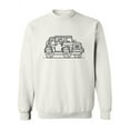 thumbnail image 1 of Vintage Car Outline Sweatshirt Women -Image by Shutterstock, Female x-Large, 1 of 4