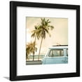 thumbnail image 1 of Vintage Car Parked on the Tropical Beach Seaside with a Surfboard on the Roof, Scenic Transportation Framed Art Print Wall Art by jakkapan Sold by Art.Com, 1 of 6