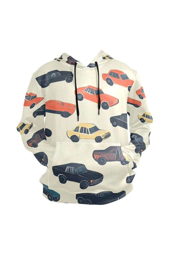 Vintage Car Patterns Men’s Hoodies Sweatshirt Fleece Jackets Long Sleeve Sweatshirts