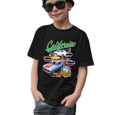 Ford Mustang Ford Retro Racing Boys Short Sleeve T-Shirt, Ford Cars ...