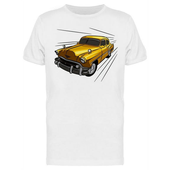 Vintage Car Speeding T-Shirt Men -Image by Shutterstock, Male x-Large
