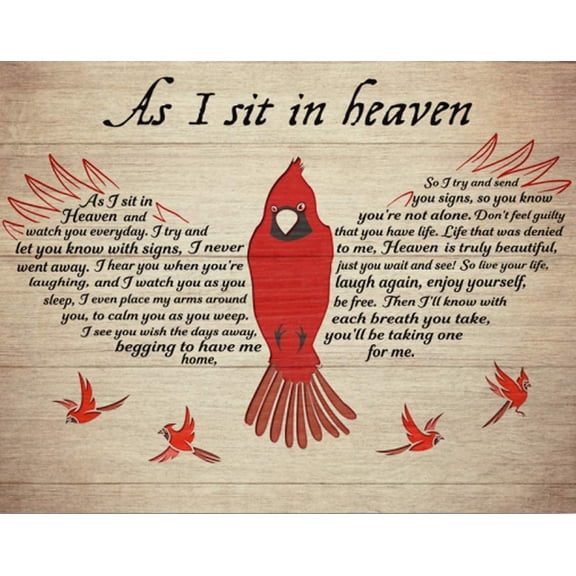 Vintage Cardinal Metal Tin Sign Wall Decor, 12 x 8 Inch Rustic Hanging Plaque for Home Garage Bar