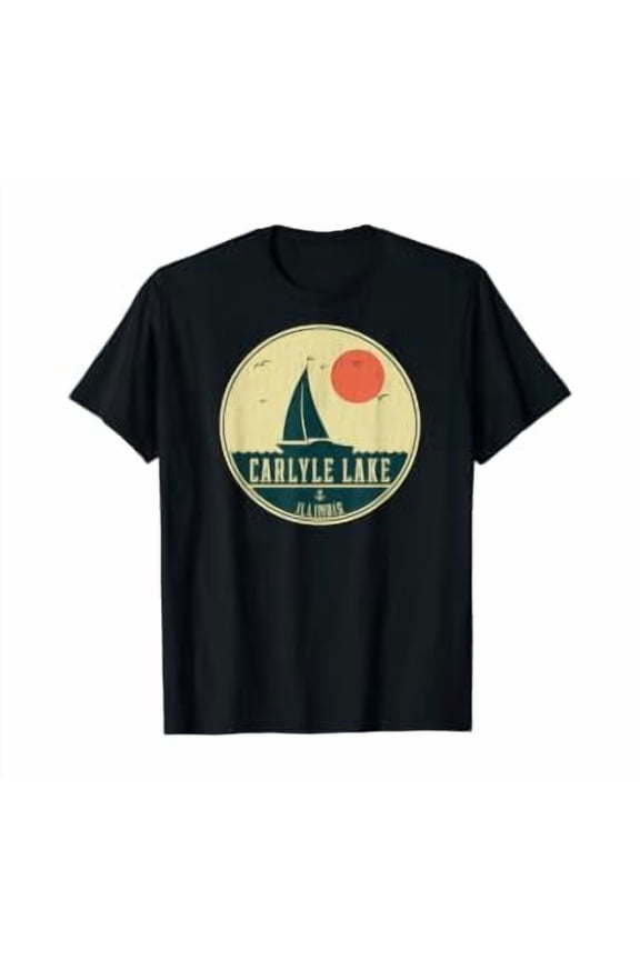 Vintage Carlyle Lake Illinois Sailing T-Shirt