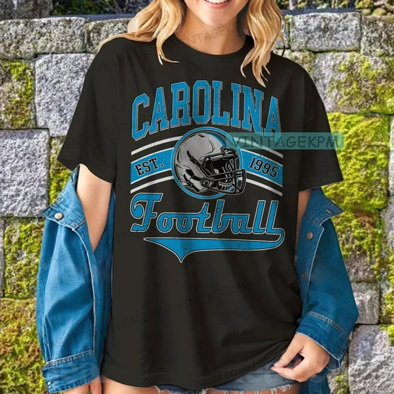 Vintage Carolina Football tee, Game day Football, Unisex T-Shirt,Black Color,Size M