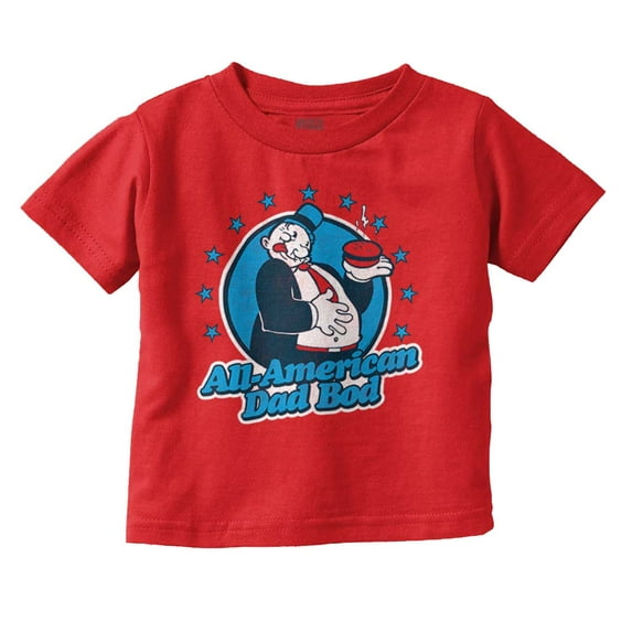 Vintage Cartoon All American Dad Bod Youth T Shirt Tee Boys Infant Toddler Brisco Brands 2T