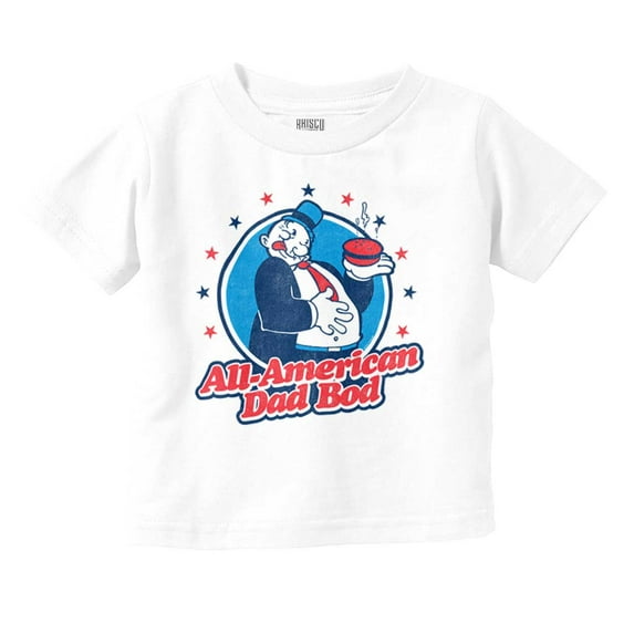 Vintage Cartoon All American Dad Bod Youth T Shirt Tee Boys Infant Toddler Brisco Brands 3T