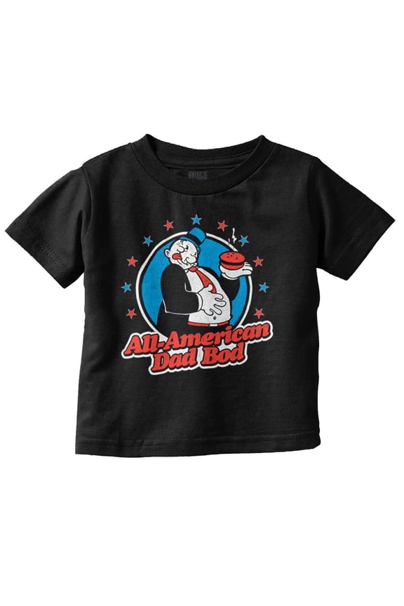 Vintage Cartoon All American Dad Bod Youth T Shirt Tee Boys Infant Toddler Brisco Brands 6M