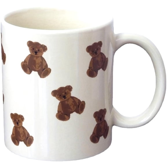 Vintage Cartoon Bear Ceramic Mug Charming Coffee Cup with Cute Design Smooth Finish Women and Girls 12 oz Whimsical Mug Style