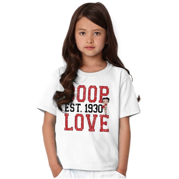 Vintage Cartoon Betty Boop Love 1930 Girls Kids T Shirt Tees Teen Brisco Brands L