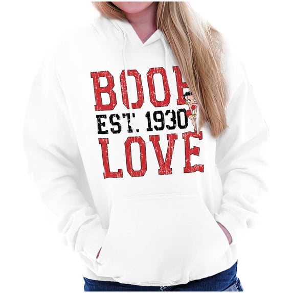 Vintage Cartoon Betty Boop Love 1930 Hoodie Sweatshirt Women Brisco Brands X