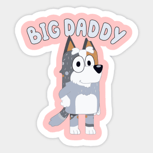 Vintage Cartoon Big Daddy Bluey Sticker Bluey Stickers For Kids, Bluey ...