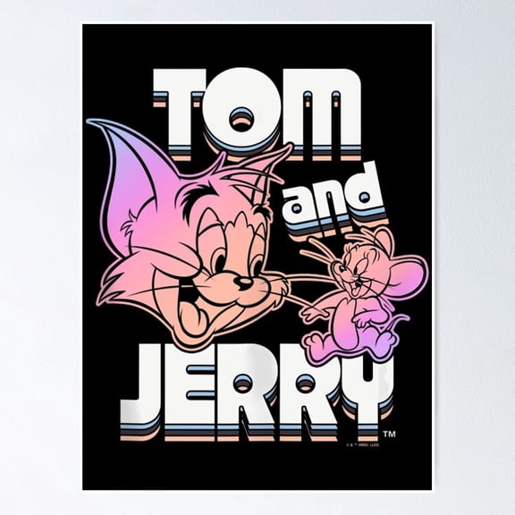 Vintage Cartoon Character Retro Illustration Wall Art Kids Room Decor, Unframed Poster