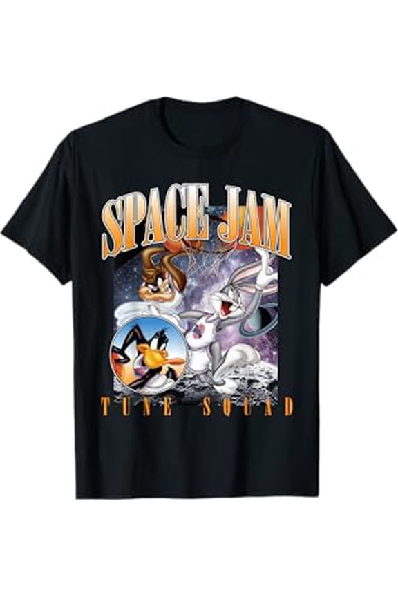 Vintage Cartoon Characters Space Jam Tune Squad T-Shirt for Retro Style Fans
