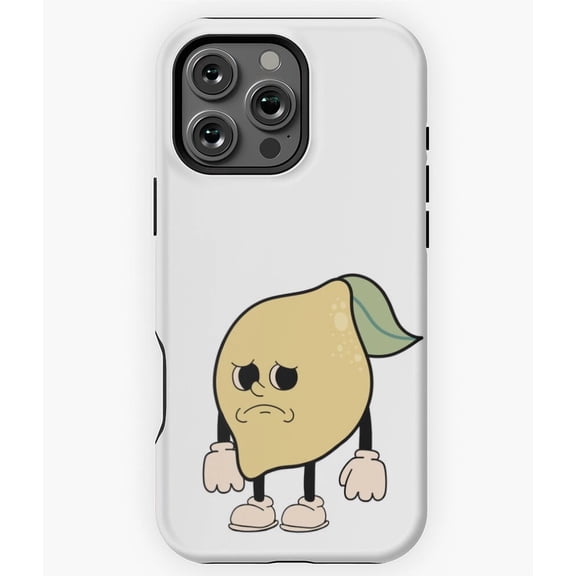 Vintage Cartoon Lemon Character Phone Case for iPhone 16 15 14 13 12 11 Pro Max