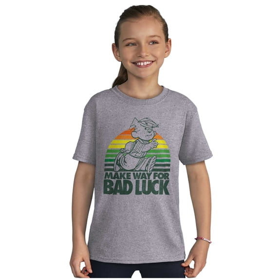Vintage Cartoon Make Way For Bad Luck Crewneck T Shirts Boy Girl Teen Brisco Brands XS