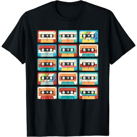 Vintage Cassette Tape 70s 80s 80s Music Mixtape Retro T-Shirt mens t shirt,black,women,funny,misfits,men,journey,t-shirt