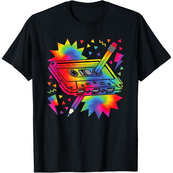 Vintage Cassette Tape Pencil 80s 90s Retro Music Mixtape T-Shirt mens t shirt,black,women,funny,misfits,men,journey