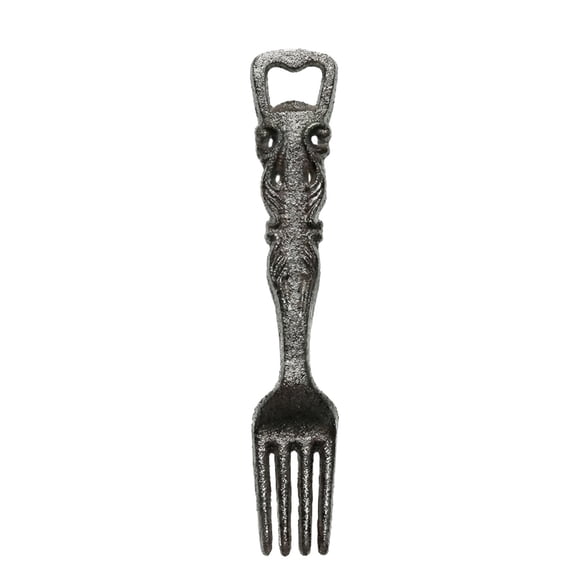 Vintage Cast Iron Utensil Wall Decor, Rustic Kitchen Art with Spoon Fork Knife Bottle Openers, Perfect for Farmhouse and Cottage Interiors, Ideal Gift for Home Chefs and Decor Enthusiasts