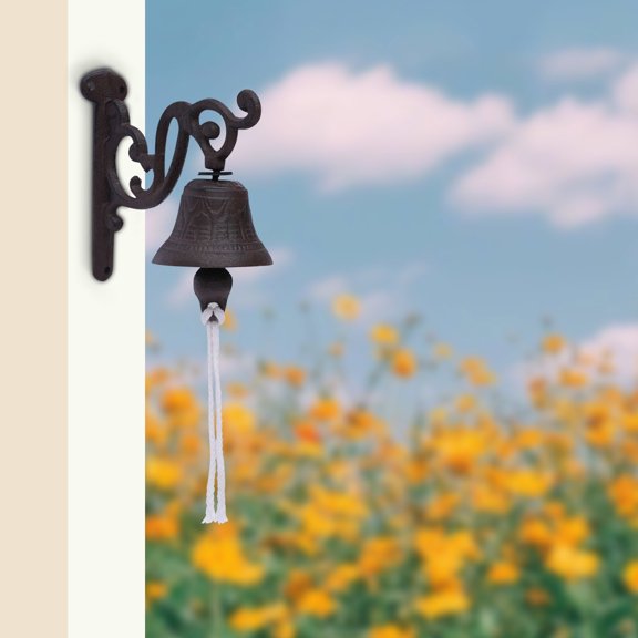 Vintage Cast Iron Wall-Mounted Door Bell for Home Decor & Farmhouse Style