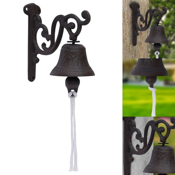 Retro Style Cast Iron Wind Chime Vintage Door Bell Wall Hanging Entry Door Bell