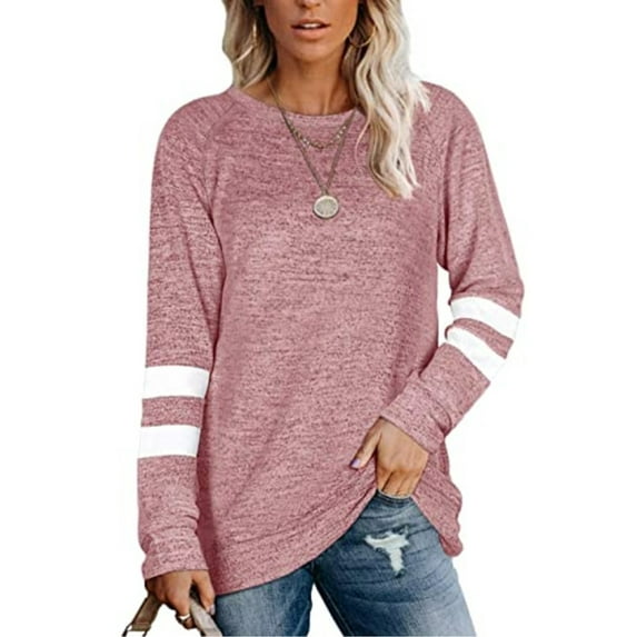Vintage Casual Long Sleeve T-Shirts for Women Holiday Tunic Loose Pullover Shirts Tops Ladies Fall Winter Thin Basic Tee Tops Lounge Wear