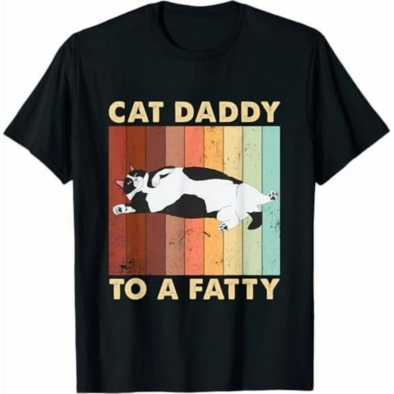 Vintage Cat Dad Life Choose Me Father Day T-Shirt Best Cat Dad Ever Shirt Funny Meow Kitten Pet Lover Gift Tee