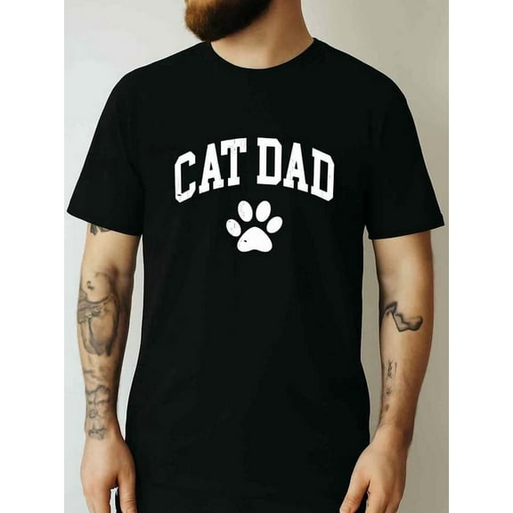 Vintage Cat Dad Life Choose Me Father Day T-Shirt Best Cat Dad Ever Shirt Funny Meow Kitten Pet Lover Gift Tee