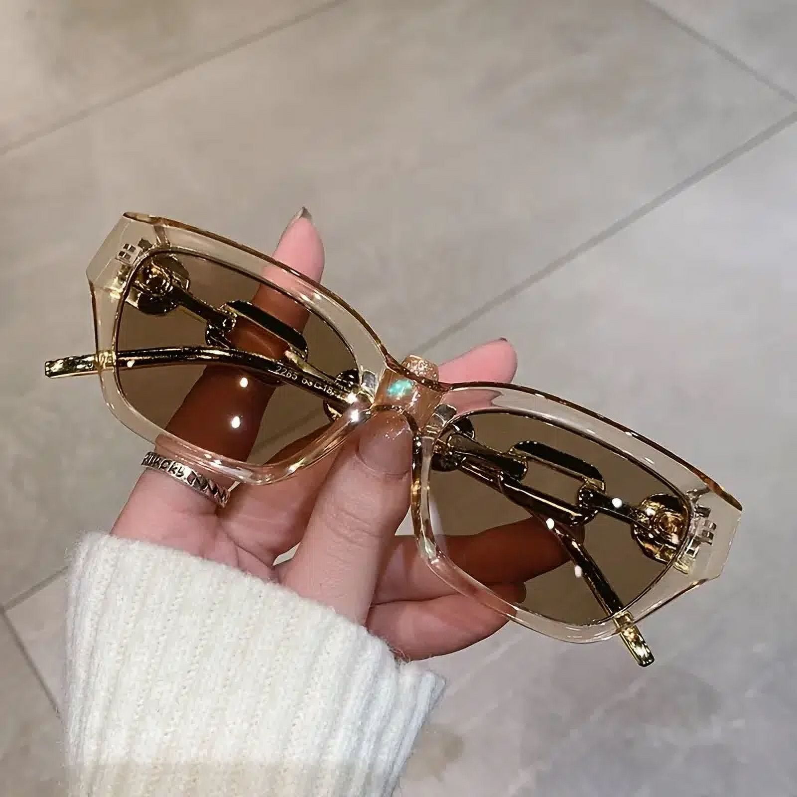 Vintage Cat Eye Sun Glasses For Woman Trending Fashion Female Eyewear  Luxury Brand Design Sun Glasses Ladies Shades 