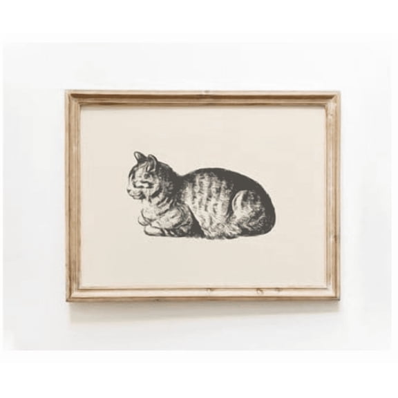 Vintage Cat Poster Style Feline Wall Art Home Decor Office Wall Art
