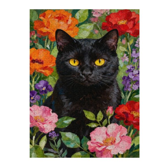 Vintage Cat Puzzles for Adults 500+ Pieces Flower and Animal Jigsaw Puzzle Collection, Retro Kitty Puzzle for Cat Lovers, Large Piece Relaxing Puzzle for Family Fun, Home Dcor Gift, 20.5x15 in