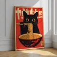 thumbnail image 1 of Vintage Cat Ramen Print Poster: Japanese Kitchen Art Poster ( , A2-A5 Sizes), Unframed Paper Poster 11x14in, 1 of 4