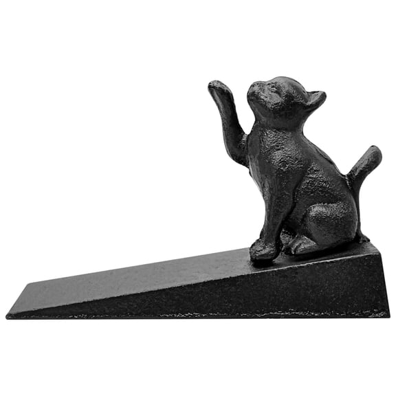 Vintage Cat Statue Door Stop, Heavy Duty Cast Iron Door Stopper, Decorative Cute Animal Door Wind Stopper for Home and Office