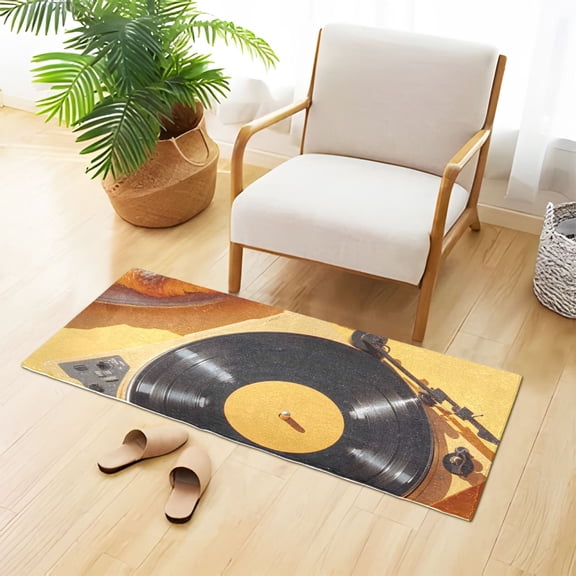 Vintage Cd Bread Bathroom Rug 39x20 Non Slip Quick Dry Washable Bathroom Mats for Bedroom Living Room Kitchen