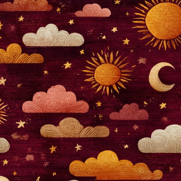 Vintage Celestial Peel and Stick Wallpaper Nostalgic Storybook Celestial Crescent Moons Wall Mural 17.7in x 9.8ft Self Adhesive Removable Wall Paper Renter Friendly Wallpaper for Bathroom