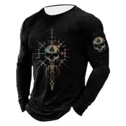 Vintage Celtic Compass Norse Valknut Wolf Viking Vegvisir Long Sleeve T-Shirt