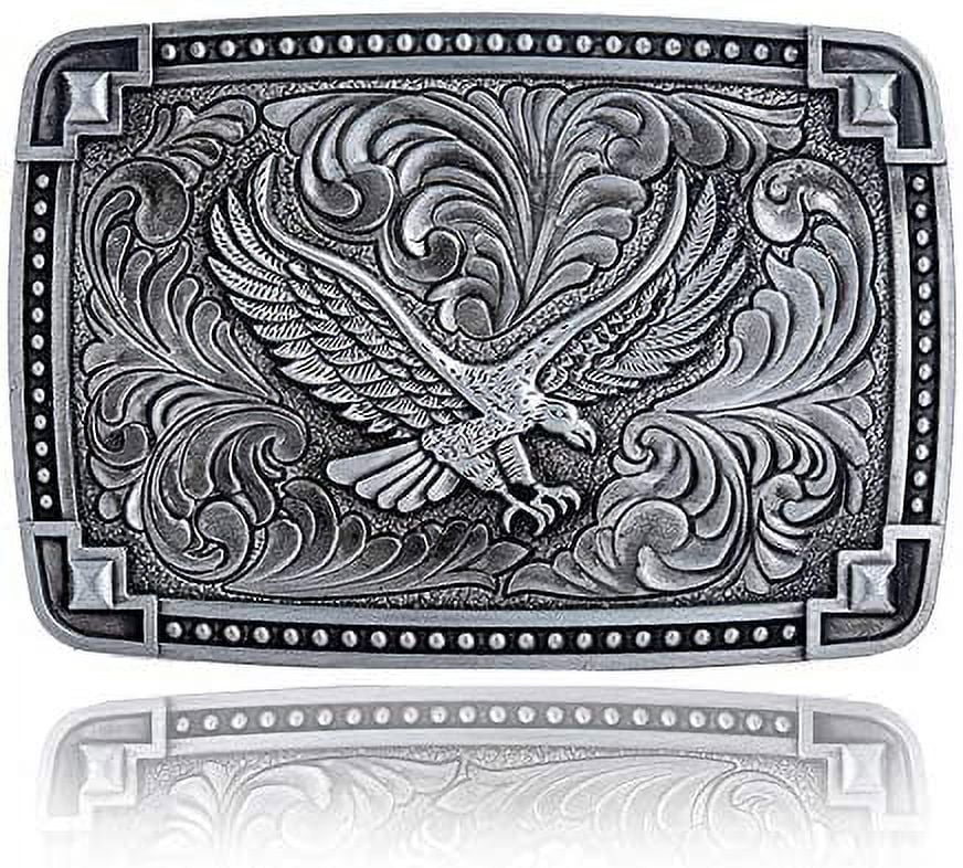 Mens Ladies Gold & Silver American Eagle Belt Buckle ME-18