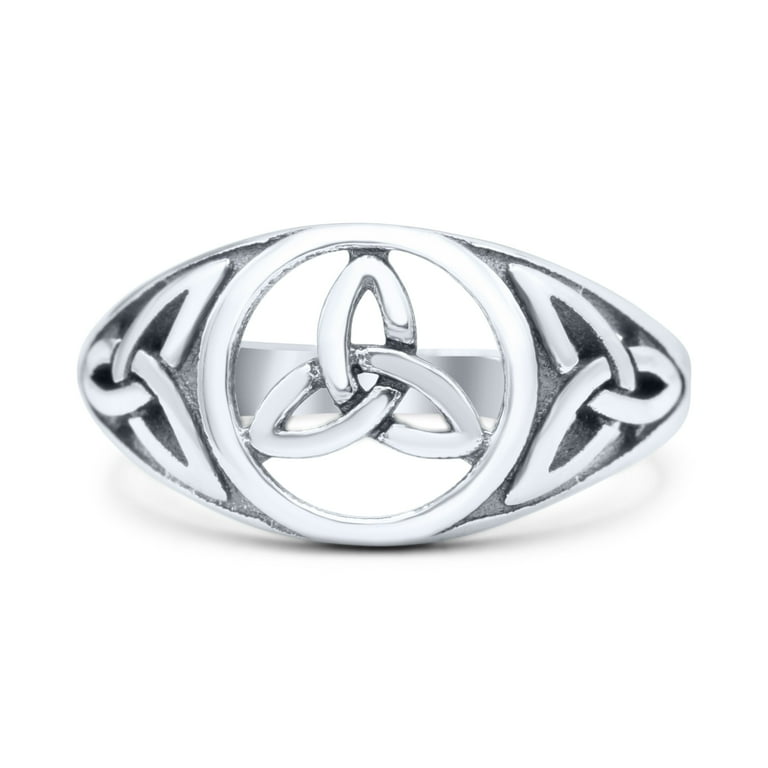 Celtic Knot Band Ring Sterling Silver Antiqued - Size 10 Celtic Knot Band Ring Sterling Silver Antiqued - Size 10