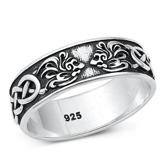 Vintage Celtic Wedding Wholesale Ring .925 Sterling Silver Band Jewelry Female Male Unisex Size 11
