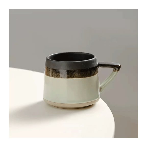 Vintage Ceramic Coffee Cup 330ml 430ml Large Capacity Mug with Triangle Handle