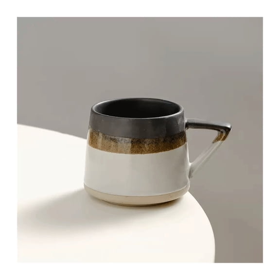 Vintage Ceramic Coffee Cup 330ml 430ml Large Mug with Triangle Handle