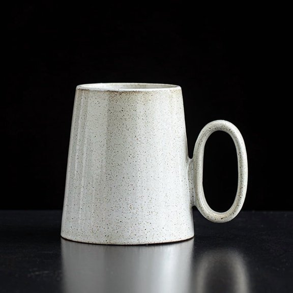 Vintage Ceramic Coffee Mug 430ml Rustic Pottery Cup for Coffee Tea Lovers Home Office Kitchen Decor