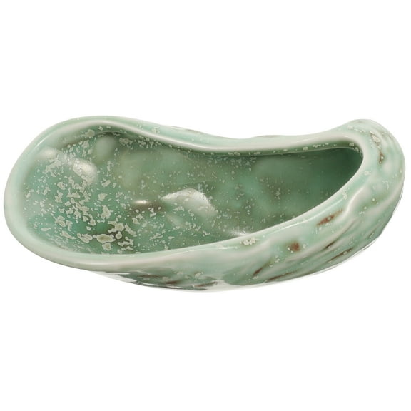 Vintage Ceramic Tableware Decor Oyster Shell Plate Shaped Plates Serving Platter