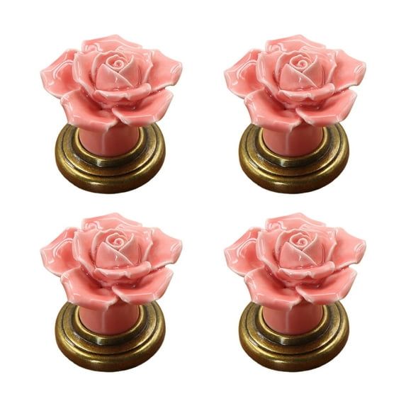Vintage Ceramics Cabinets Handles Pack of 4 Dresser Drawer Hardware Daily Use