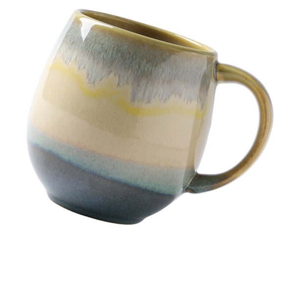 Vintage Ceramics Mug With Gradients Design Cup Microwave Safe Coffee Teas Drinking Vessel For Kitchen Use