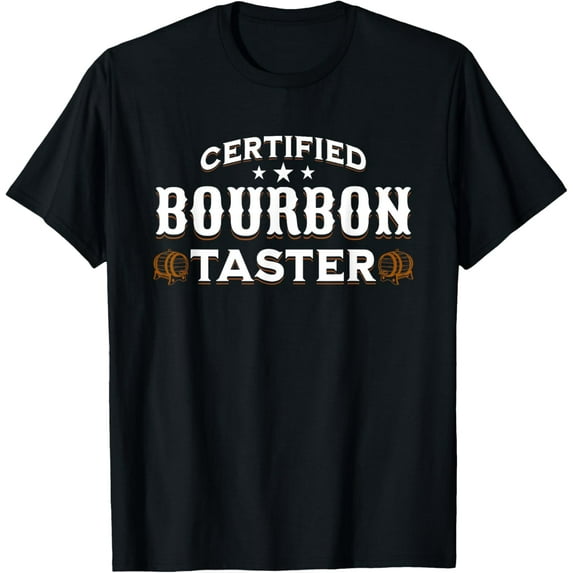 Vintage Certified Bourbon Taster for Whiskey Fan T-Shirt100%cotton