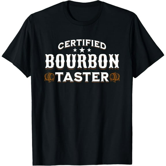 Vintage Certified Bourbon Taster for Whiskey Fan T-Shirt100%cotton