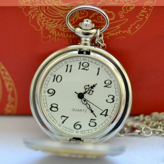 Vintage Chain Retro Pocket Watch Necklace Gift For Grandpa To Dad Watch