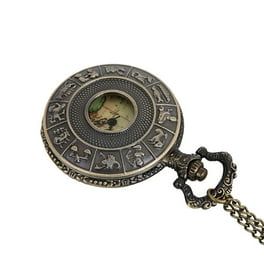 STRADA Japanese Movement Clock Tower Pattern Pocket Watch with