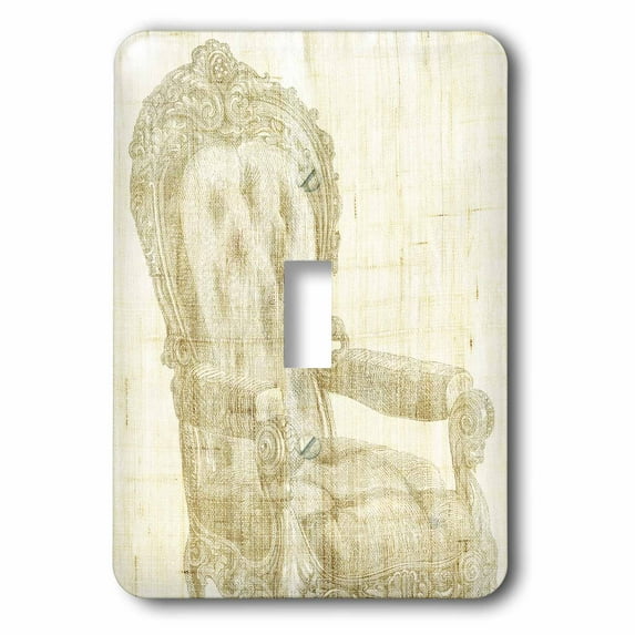 3dRose, Vintage Chair on Linen, single toggle switch