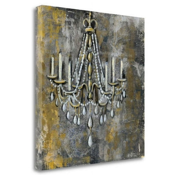 Vintage Chandelier II By Silvia Vassileva, 35" x 35" Fine Art Giclee Print on Gallery Wrap Canvas, Ready to Hang